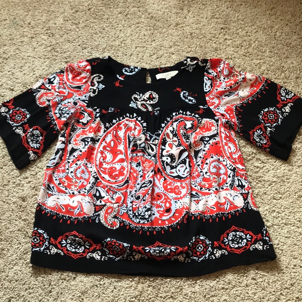 Loft paisley top blouse